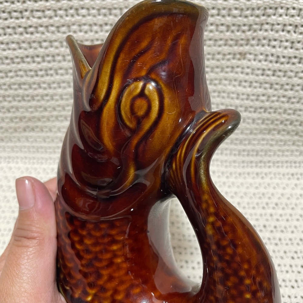 Vintage Brown Fish Glug - Picture 6 of 9